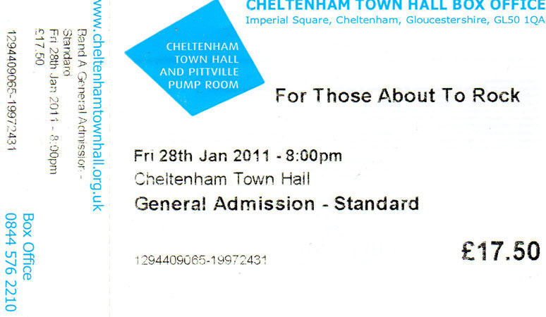 FOR THOSE ABOUT TO ROCK Ticket